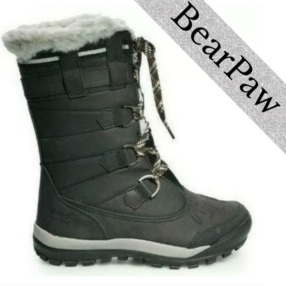 BearPaw Desdemona Waterproof Fur Lined Warm Outdoor Rain Snow Boots